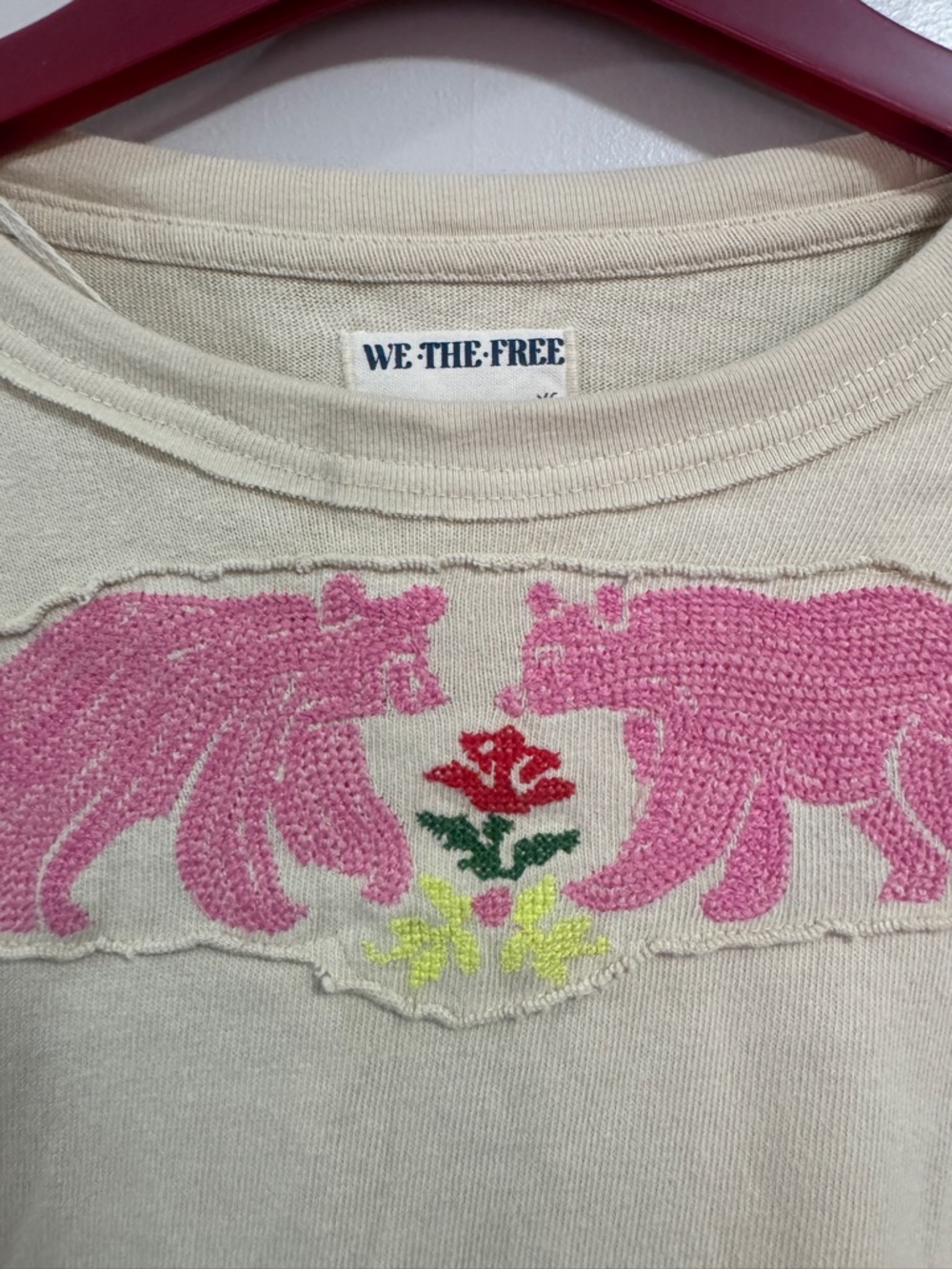 WE THE FREE We “All My Heart” Oversized Long Sleeve Tee Woman’s Size XS - Picture 3 of 5
